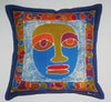 African Batik Pillow Tribal Mask Abstract 18" X 18" - Cultures International From Africa To Your Home