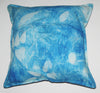 African Batik Throw Pillow Blue Red 18" X 18" - Cultures International From Africa To Your Home