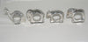 Vintage African Napkin Rings AfriSilver Sterling Hallmarked Lion Elephant Leopard Guinea Fowl Presidential Gift to Clintons Set of 4 - Cultures International From Africa To Your Home