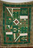 African Sadza Batik Tapestry, Tribal Green Design - Cultures International From Africa To Your Home