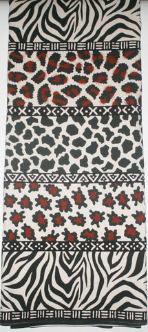 African Fabric 6 Yards Impression de Woodin Vlisco Animal Print