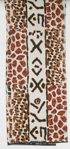 African Fabric 6 Yards Impression de Woodin Vlisco Classic Mudcloth Animal Print