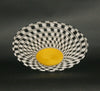 African Telephone Wire Bowl Zulu Basket Black White Yellow- 11.5"D X 3"H - Cultures International From Africa To Your Home