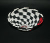 African Telephone Wire Bowl Zulu Basket White Black Red Swirl - 7.5" D X 3.5" H - Cultures International From Africa To Your Home