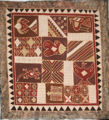 African Batik Abstract Tribal Design 59"W X 63"L