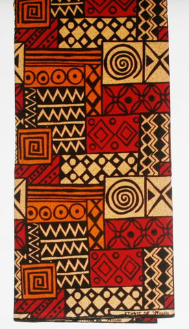 African Fabric 6 Yards Ethnic De Woodin Vlisco Classic Geometric