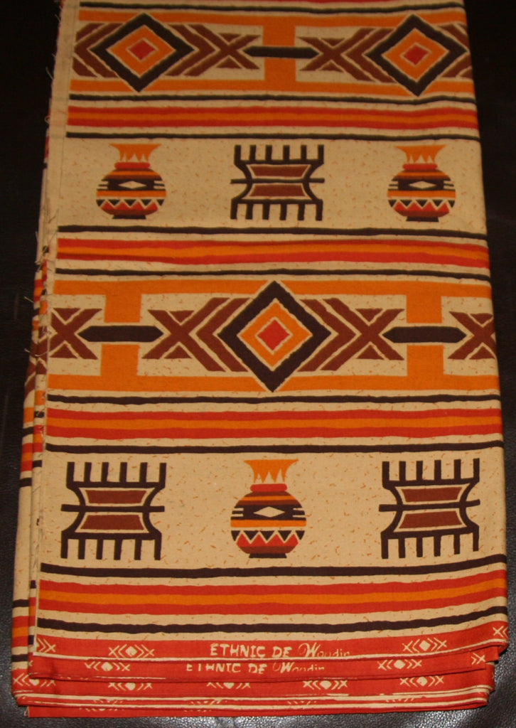 African Fabric 6 Yards Vintage Ethnic de Woodin Vlisco Classic - Cultures International From Africa To Your Home