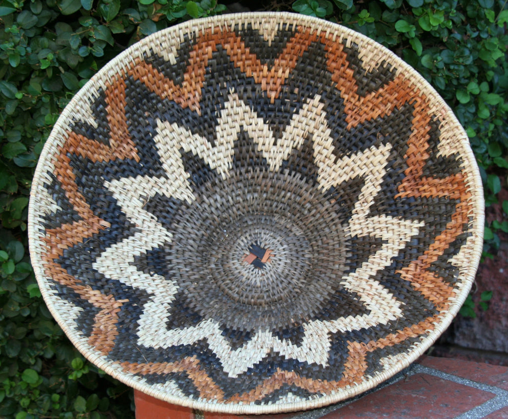 Vintage African Zulu Basket - 7.5" H X 18" D X 57" C - Cultures International From Africa To Your Home