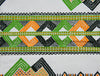 African Fabric 6 Yards Vlisco Tisse de Woodin Classic White Yellow Green Black Orange - Cultures International From Africa To Your Home