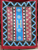 African Batik Zimbabwe 56" X 74" - Vintage Red, Blue, Black Gold, Natural - Cultures International From Africa To Your Home