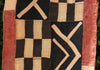 Kuba Cloth African Textile Black  Cream-Congo 21" X 140" - Cultures International From Africa To Your Home