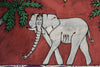 African Handpainted Tablecloth 56"X59" Elephant, Leopard, African Sun - Cultures International From Africa To Your Home