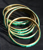 Vintage African Malachite Bronze Bangle Bracelet Congo DRC - Free Shipping U.S. - Cultures International From Africa To Your Home