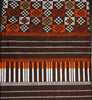 African Fabric 6 Yards Vlisco Tisse de Woodin Superwax  Brown Red White - Cultures International From Africa To Your Home