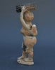 African Sculpture Woman Carrying Firewood with Baby On Back  9.75" X 3.5" - Cultures International From Africa To Your Home