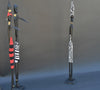 Beaded African Tribal Stick Doll Black/White Beads Ebony Wood 21"H - Cultures International From Africa To Your Home