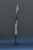 Beaded African Tribal Stick Doll Black/White Beads Ebony Wood 21"H - Cultures International From Africa To Your Home