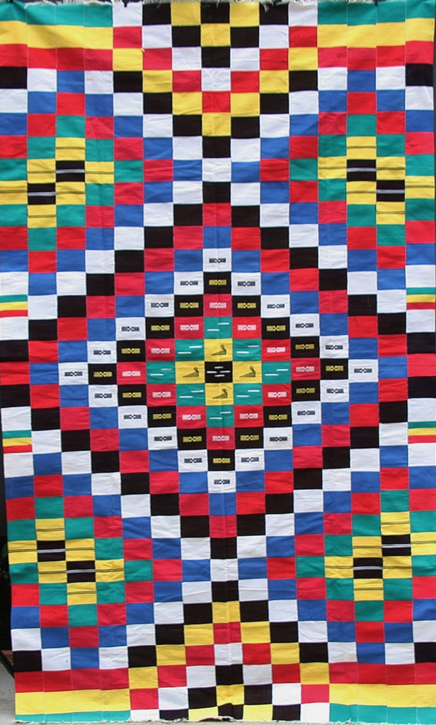 African Ewe Kente Textile Handmade Antique/Checkered Diamond Design - Cultures International From Africa To Your Home