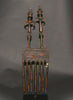 Bronze African Comb Antique Hair Pick Benin Male and Female Figurines - Cultures International From Africa To Your Home