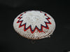 African Zulu Beer Pot Cover Imbenge White, Red, Black Beads - Cultures International From Africa To Your Home