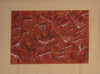 African Cave Art Canvas Fabric Original Painting 39" W X 30" H - Cultures International From Africa To Your Home