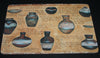 Place Mat Set African Painted Zulu Clay Beer Pots Wood Cork - Cultures International From Africa To Your Home