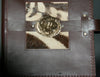Leather Album Portfolio Cover Zebra Inlay Large Lion Medallion Brown - Cultures International From Africa To Your Home
