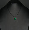 Necklace Malachite Heart Pendant Vintage on Leather 20" L - Cultures International From Africa To Your Home