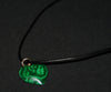 Necklace Malachite Heart Pendant Vintage on Leather 24" L - Cultures International From Africa To Your Home
