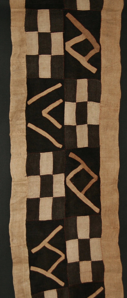 Kuba Cloth African Woven Raffia Textile Vintage Congo 24" X 136" - Cultures International From Africa To Your Home